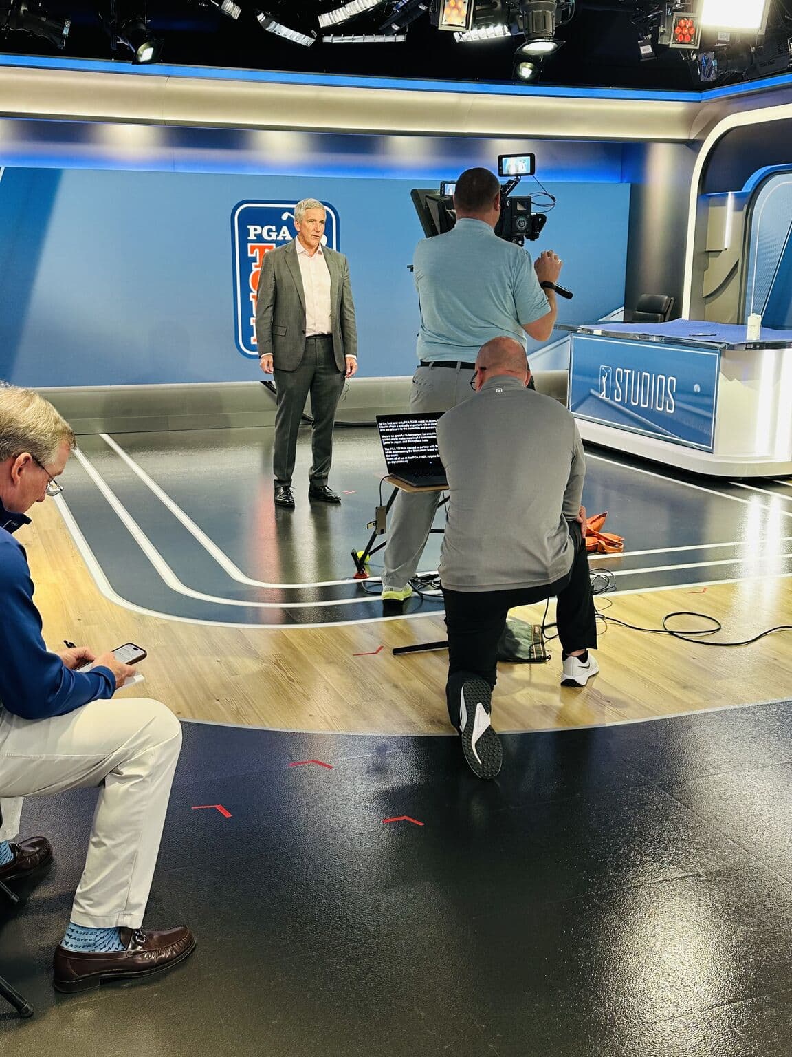 Behind the scenes of a shoot with PGA TOUR Commissioner Jay Monahan inside PGA TOUR Studios